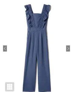 ネイビー フリル付きオールインワン