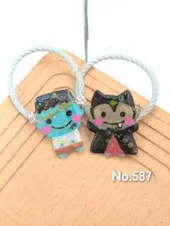 フランケン×ドラキュラ＊ハンドメイドヘアゴム＊プラバン