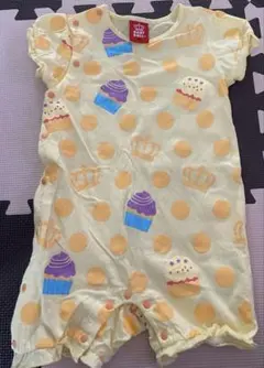 babydoll カップケーキ柄ロンパース80cm