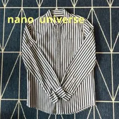 ナノユニバース　ストライプシャツ