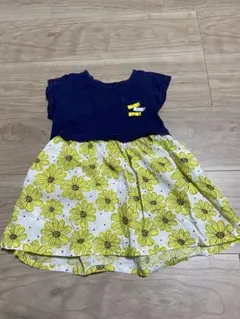 SLAP SLIP ワンピース 花柄 ネイビー イエロー 80cmのサムネイル