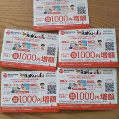 【最新】ラクウル1000円増額クーポン5枚セット ビックカメラ コジマ株主優待