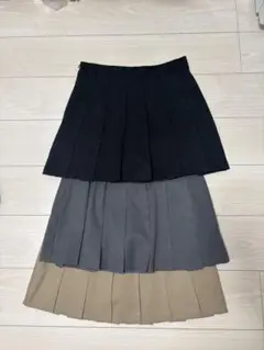 GU プリーツスカート　3色セット