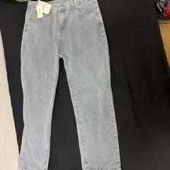 REBALANCE ライトブルー ストレートデニムパンツ