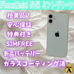 iPhone12mini 64GB ミントグリーン バッテリー100%　極美品