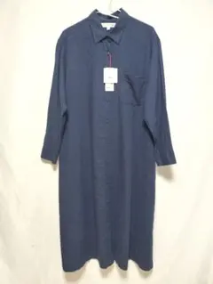 ユニクロINES DE LA FRISSANGE ネイビー シャツワンピース L