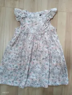 BeBe 花柄ノースリーブ　ピンク　ワンピース　130　発表会