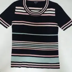 SONIA RYKIEL ストライプ 半袖ニット 38