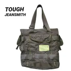TOUGH JEANSMITHトートバッグ　ブラック　 ダメージ加工　Y2K TOUGH - [TOUGH ⊕ JEANSMITH] ウエストバッグ ウオッシュ