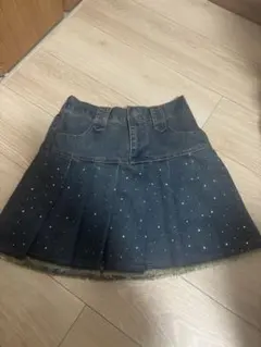 ライトストーンデニムプリーツスカートのサムネイル