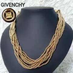 ●美品●　GIVENCHY　メッシュボールチェーン　ネックレス　ゴールド　4G