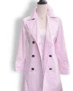 アンタイトルトレンチコート（桜色　ピンク）