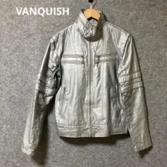 ✨VANQUISHシルバー 合成皮革ジャケットのサムネイル