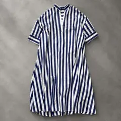 【美品】Squady⭐︎スカディ　ゆったりストライプロングワンピース　M〜L