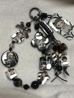 SP、ジェシカ、ドラ、ヒロノのスポーツキャラクタービーズ　ハンドメイドストラップ