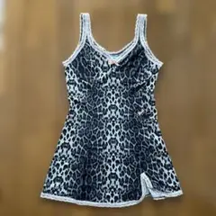 OMIGHTY ヒョウ柄 ノースリーブミニワンピース