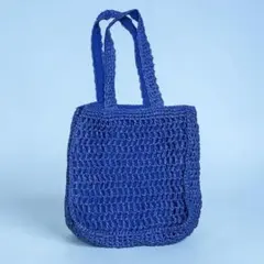 Casselini ペーパークロシェトートバッグ ブルー A4可のサムネイル