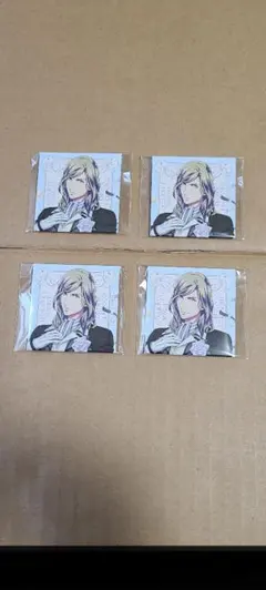 【未使用】うたプリ アニカフェ スクエア缶バッジ カミュ 4個