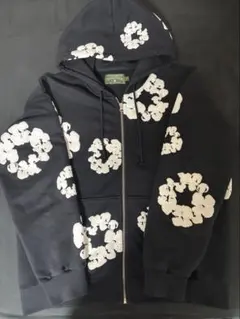 DENIM TEARS ブラック ジップパーカー S