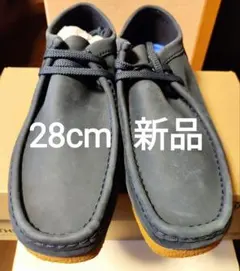 【新品】クラークス チャッカブーツ ワラビーブーツ 28cm　ネイビーヌバック