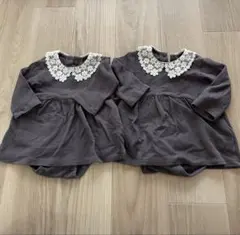 双子ロンパース　美品　バースデイ