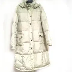 ELLE　PLANETE　ライトベージュ ダウンジャケット 膝丈　M