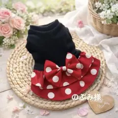 大人気‼︎犬服ハンドメイド　ドットフリルワンピース　可愛い　オシャレ