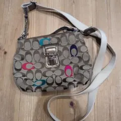 COACH シグネチャー ショルダーバッグ マルチカラー