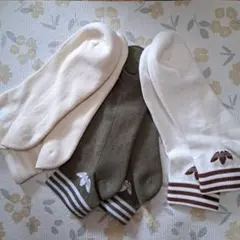 ストライプデザインソックス 3足セット