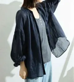 ウィムガゼット リネン ラミージャケット 24SS チャコールグレー 近年