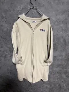 デ*ン様 FILA パーカー ベージュ ワンポイント 人気カラー