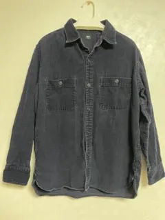 UNIQLO ダークネイビー コーデュロイ シャツ