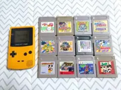 ゲームボーイカラー(イエロー)+カセット12本セット