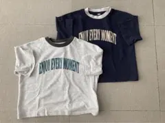 GU キッズ ワッフルTシャツ 半袖 2枚セット 130cmのサムネイル