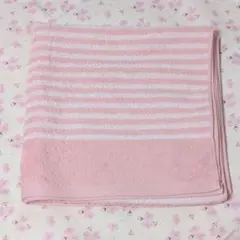 １５００円→UCHINO❤内野❤バスタオル❤ピンクボーダー