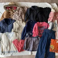 16点まとめ売り女の子130 通学通園ギャル着替えアウターパンツトップス