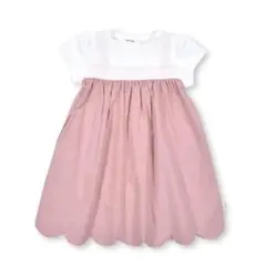 SLAP SLIP 裾スカラップ ドッキングワンピース 90