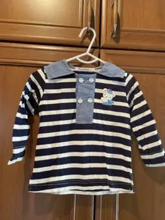 familiar ファミリア長袖　セーラー　ボーダー　カットソー　90