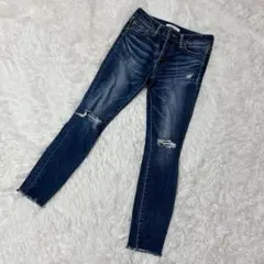 【c3417】AZUL BY MOUSSY デニム スキニー　ダークブルー