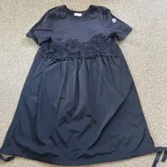 値下モンクレールMONCLERネイビーワンピースカットレースチュニック