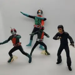 仮面ライダー 　ソフビ フィギュア　石森章太郎　昭和レトロのサムネイル