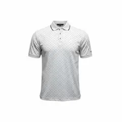 ホワイトドット柄ポロシャツ