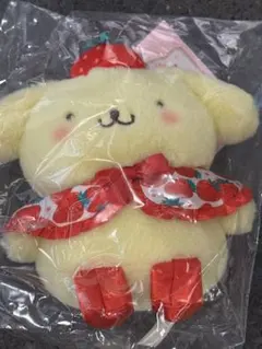 サンリオ☆ポムポムプリン　マスコット　いちご新聞５０周年