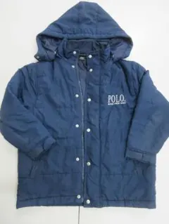 キッズ　POLO　ジャンパー　中綿　ダウンジャケット　紺　ネイビー　130サイズ