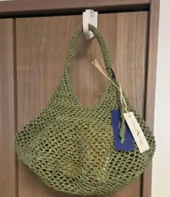Sans Arcidet ラフィア かごバッグ オリーブグリーン タグ付き未使用