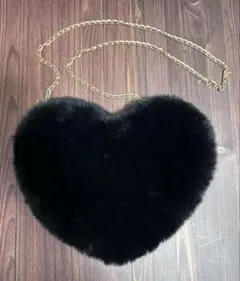 ファーバッグ ハート型　ショルダーバッグ　パーティーバッグ