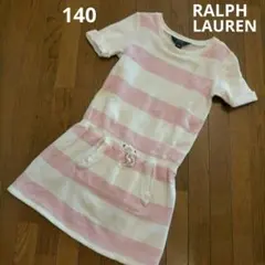 Ralph Lauren ボーダー半袖カットソーワンピース 140cm