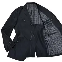 【Milk様専用】バーバリーブラックレーベル　ミリタリージャケット黒ノバチェックのサムネイル