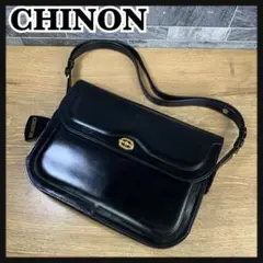 CHINON　レザーショルダーバッグ　オールドバッグ　本革　ヴィンテージ
