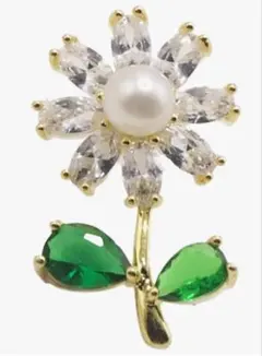 ✨️新品未使用✨️ 箱付き 花モチーフ　ピンバッジ